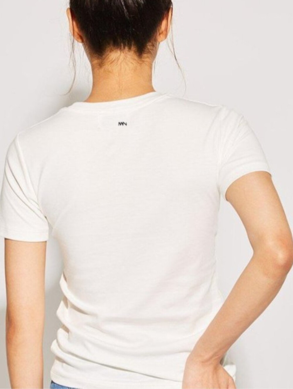Misha Nonoo V-neck Tee in White EUC